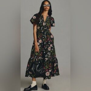 Floral Black Somerset Dress